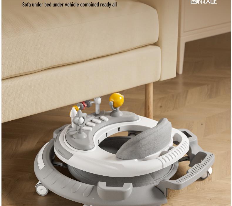 Verstellbarer Lauflernwagen und Hochstuhl für Alter 6 Monate bis 3 Jahre - Kippschutz und Beinstellungs-Präventionsmerkmale