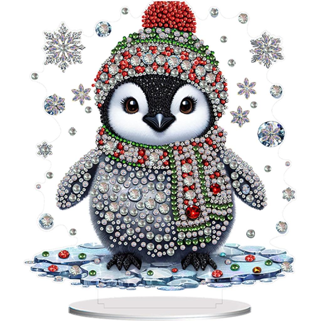 2D Flat Animal DIY Double-Sided Diamond Painting Tabletop Ornaments Kit Diamond Painting Desktop Decorations for Adults Beginner