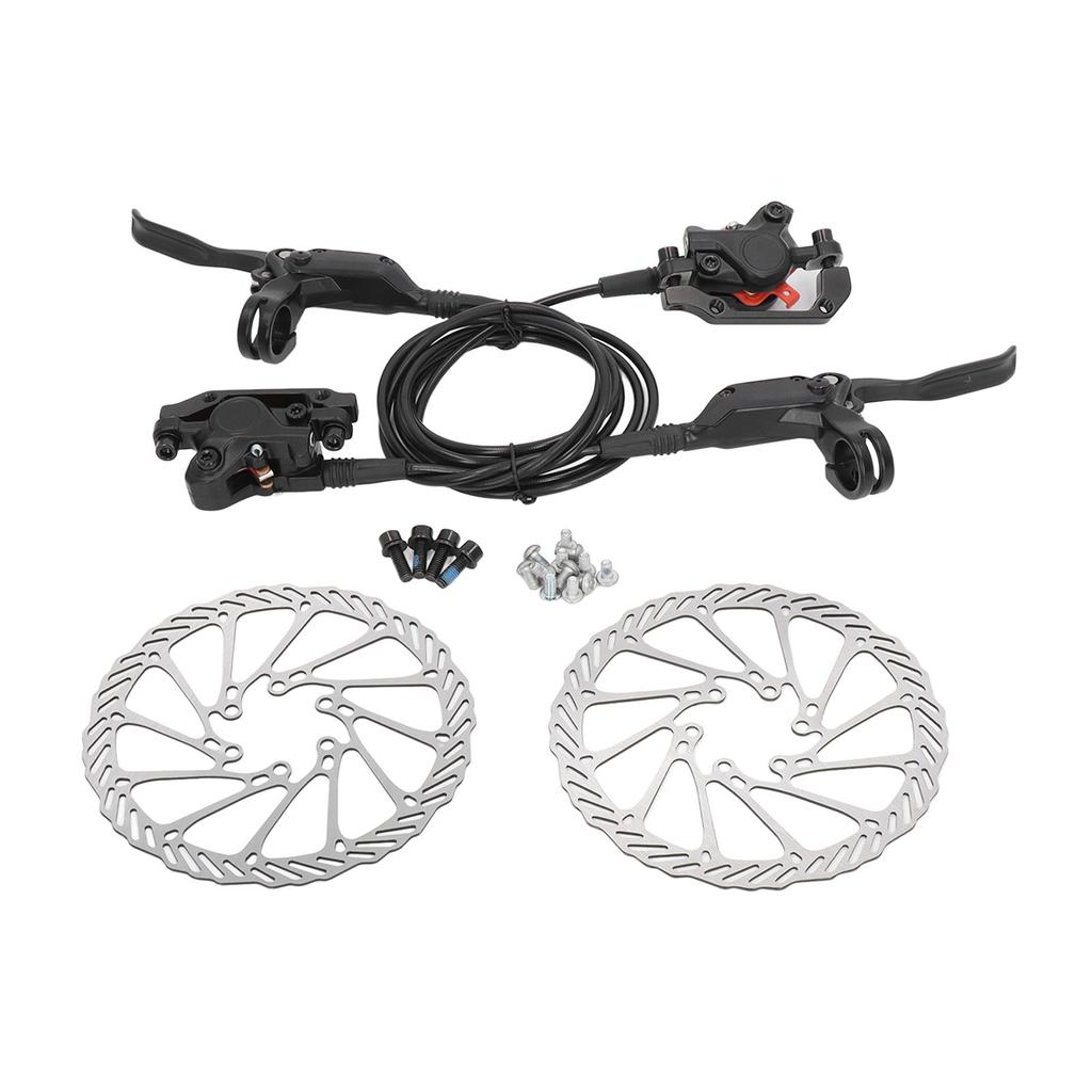 2pcs Electric Bike Hydraulic Disc Brakes 4 Piston Front Rear Oil Pressure Disc Brake Set for Modification