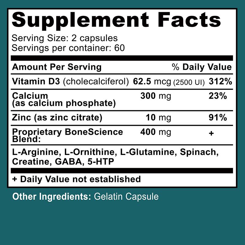 Calcium supplements, bone strengthening, multivitamins, minerals, natural supplements