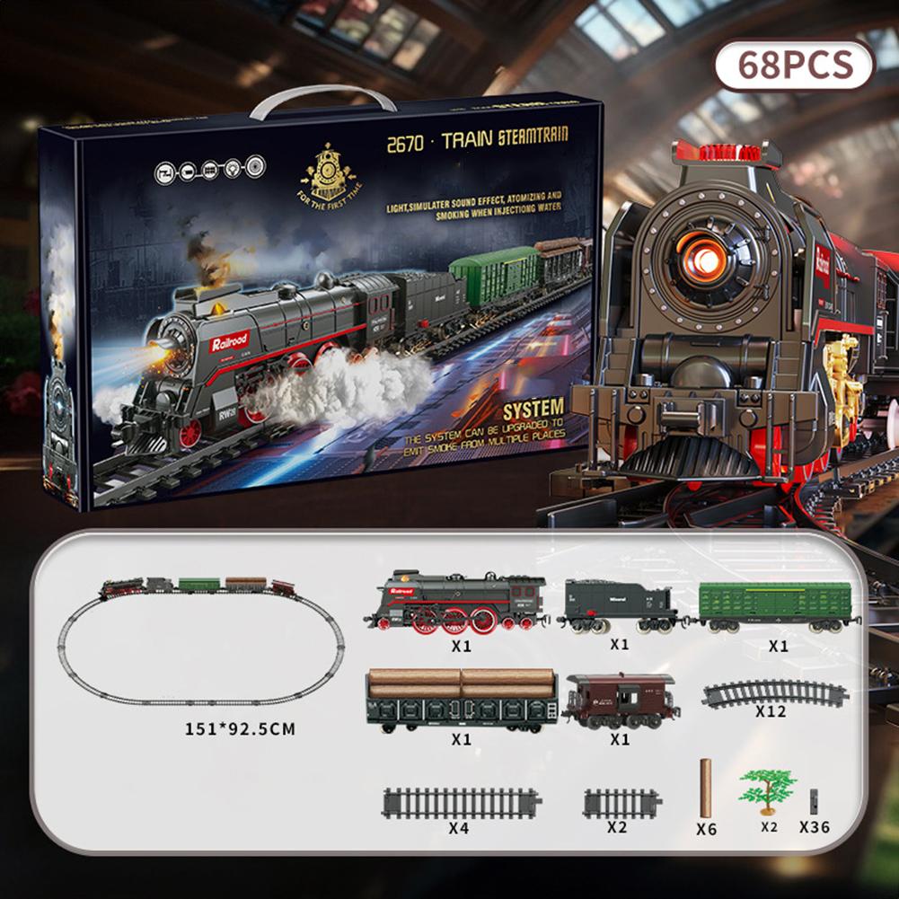 For Holiday Display Batteries Included Electric Train Set Holiday Present As Shown Battery Operated Train Set 68 Pieces