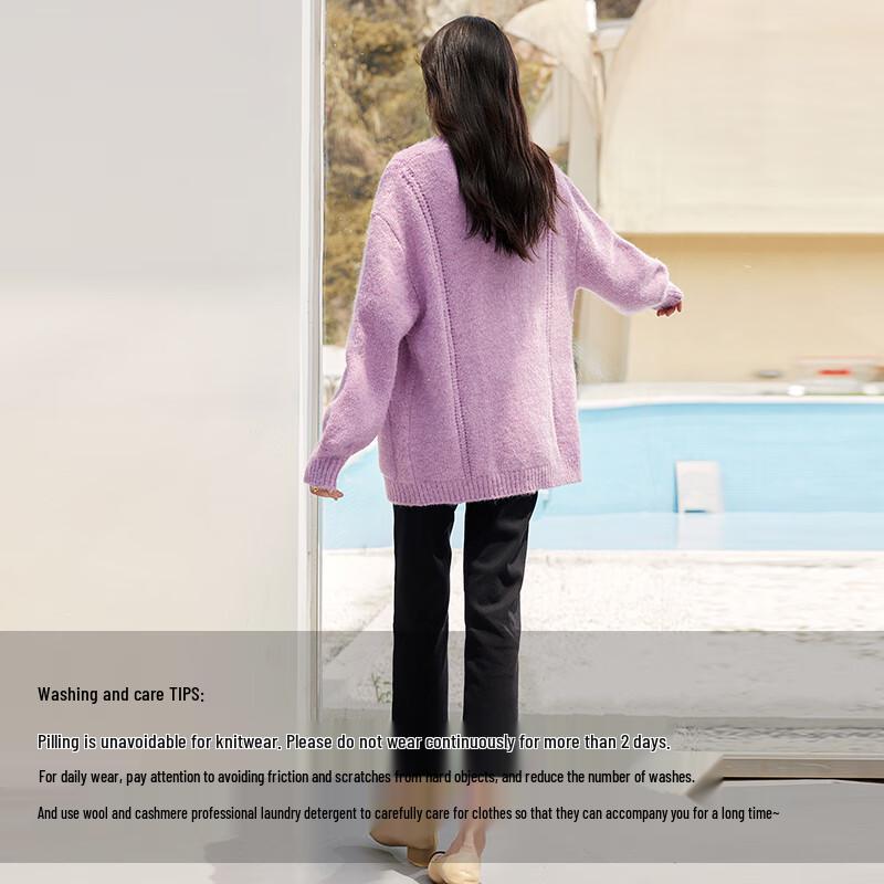 VICTORIA&VERA Women's V-Neck Knit Cardigan