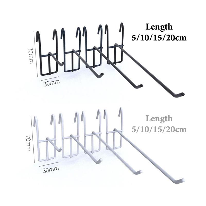 10 Stück Langlebige 5/10/15/20cm Bildschirmhaken 3,3mm Dicke Supermarkt Drahtgitter Hängehaken Eisen Gitterhaken für Bildschirmgitter