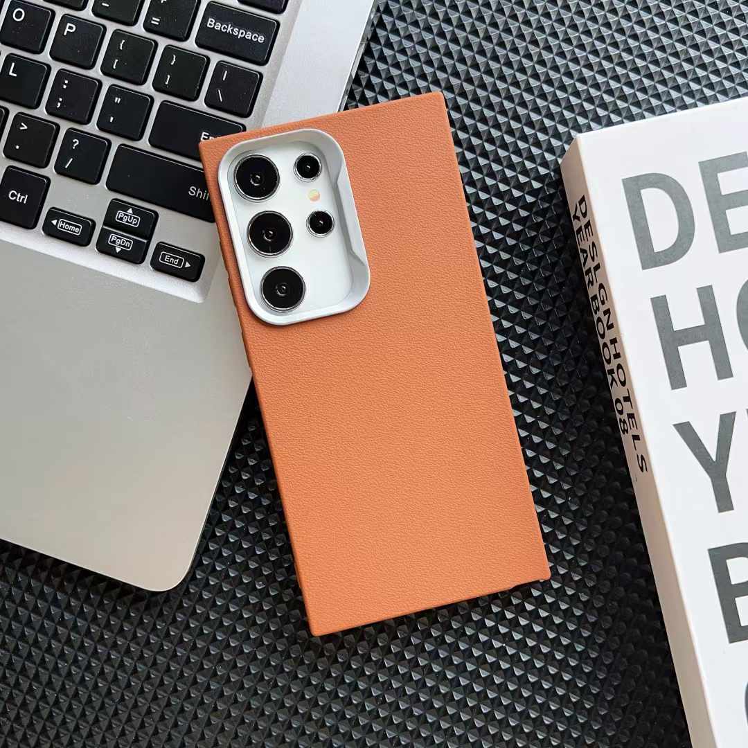 

Модный мягкий кожаный чехол с узором для Samsung Galaxy S25 S4 Ultra S23 FE S22 A36 A16 A06 A55 A35 A25 A15 A54 A34 A24 A53 A13 A23 чехол из силикона TPU Samsung Galaxy S25Ultra коричневый