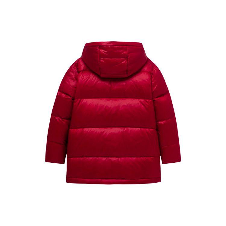 Nike Down Jacket With Small Logo Print Warm Mid-Length Kids Jackets Red NY2142013GS-001