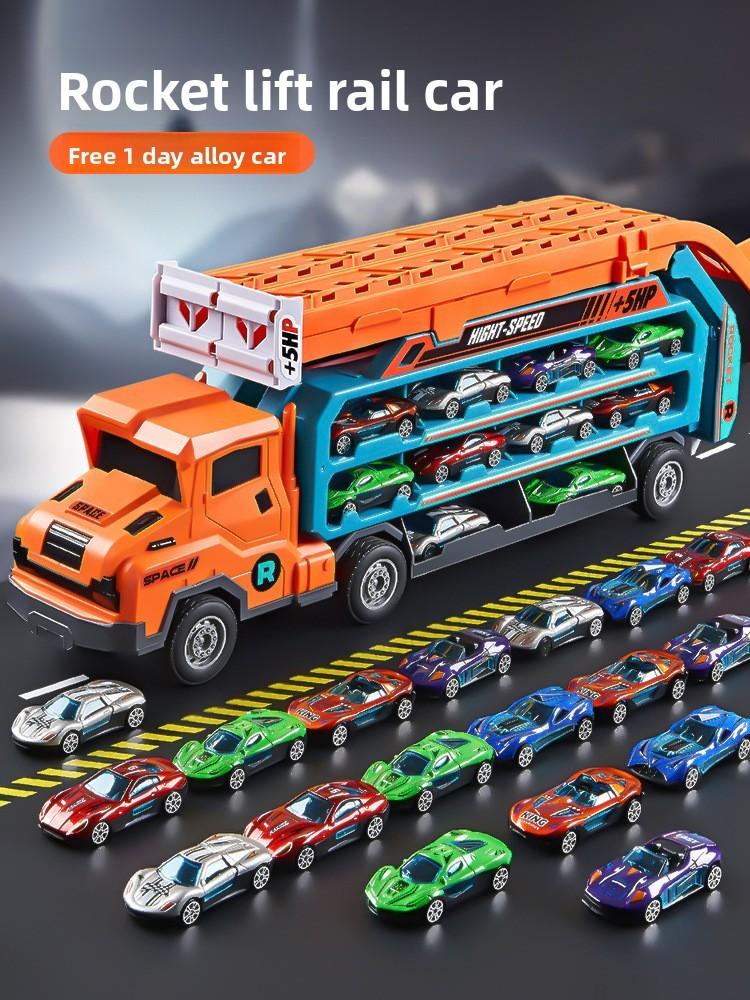 Dinosaur Rocket Orbiter Vehicles Alloy Car Toy Set For Kids Learning And Play