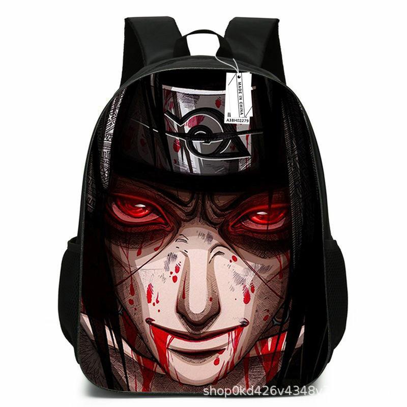 Naruto Peripheral Schoolbag Naruto Sasuke European and American Elementary and Middle School Students Backpack Cartoon Animation Computer Bag