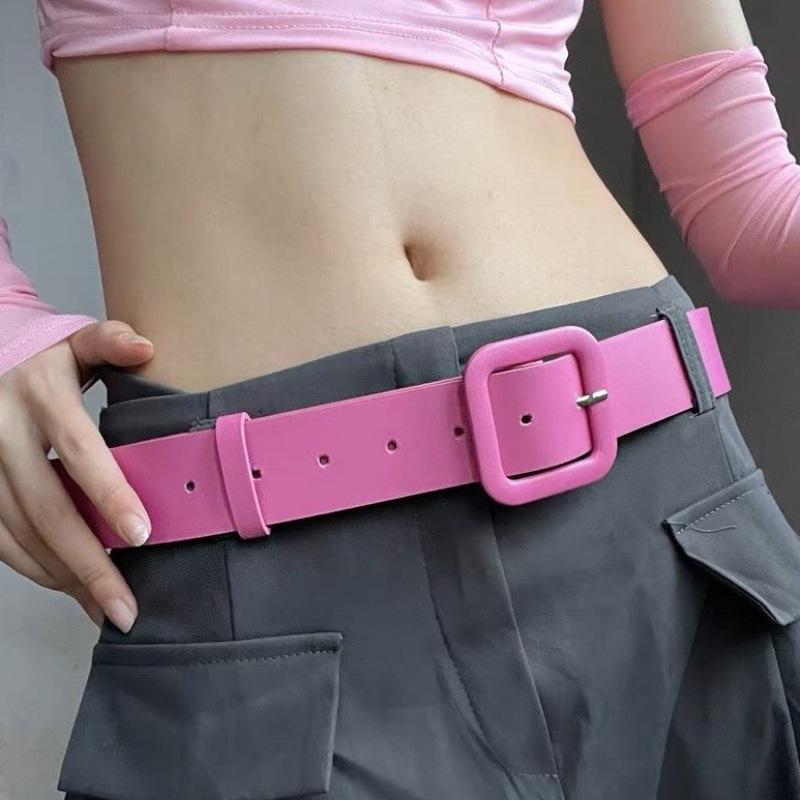 Versatile Buckle Wide Waist Belt In Vibrant Colors For Women Ideal For Enhancing Dresses And Casual Styles
