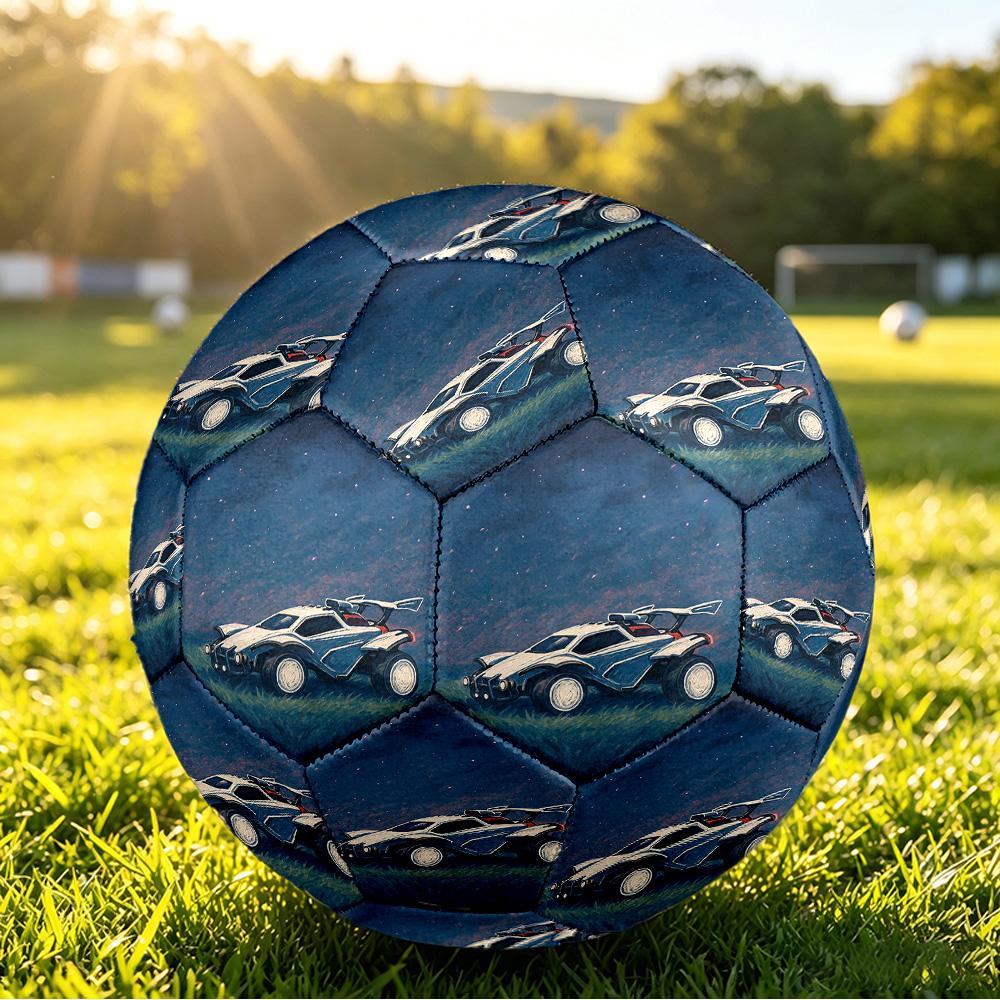 Size 5 Football Rocket League Pattern, Wear‑Resistant Soccer Ball for Match Training Daily Sports Play