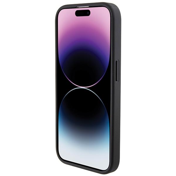 BMW Bmhcp15Lgspcck iPhone 15 Pro 6.1 Schwarz/Black Hartschalen-Case Griffständer Glatt & Carbon