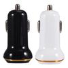 Ładowarka Samochodowa Szybka 3.1A Podwójna USB Adapter Zasilania Mini LED Auto Ładowarka do Telefonu Komórkowego, Biała