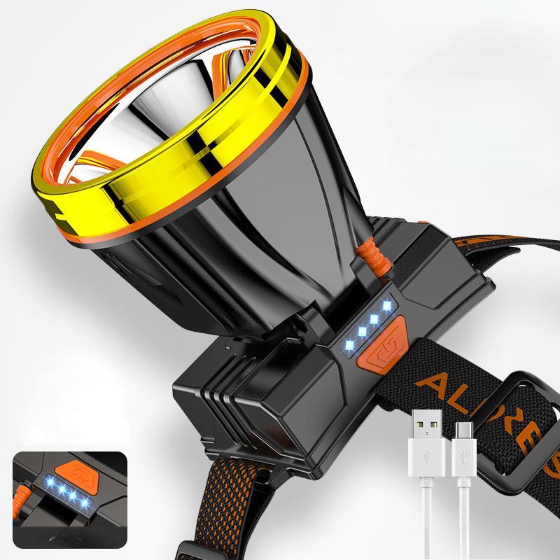 

Сверхяркий 45-светодиодный налобный фонарь – Долговечный 2400 мАч (2×1200 мАч) Перезаряжаемый аккумулятор, Водонепроницаемый, Индикатор заряда для горнодобывающей промышленности и кемпинга