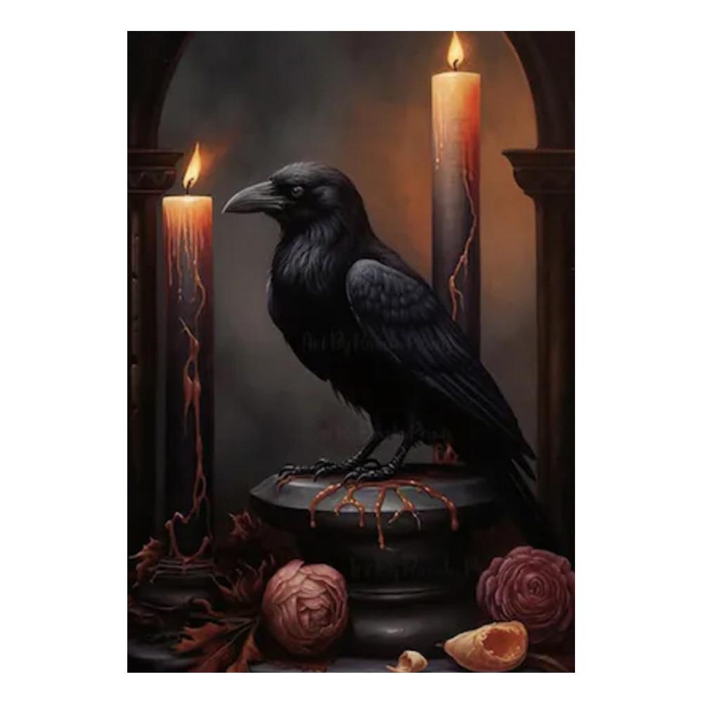 Dark Academy Art Wall Poster Victoria Crow Witch Ghost Black Cat Halloween Background Decoration Gothic Image Printing Holiday Gifts Canvas Painting