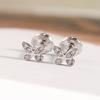New Vintage Flower Electroplate Diamond Earring for Women Luxury Jewelry Designer Eardrop Fashion Party 925 Silver Stud Earrings