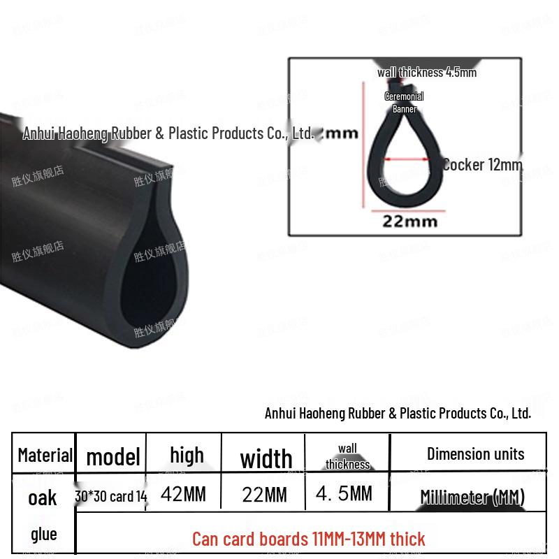 U-Shaped Rubber Anti-Collision and Edge Trim Sealing Strip