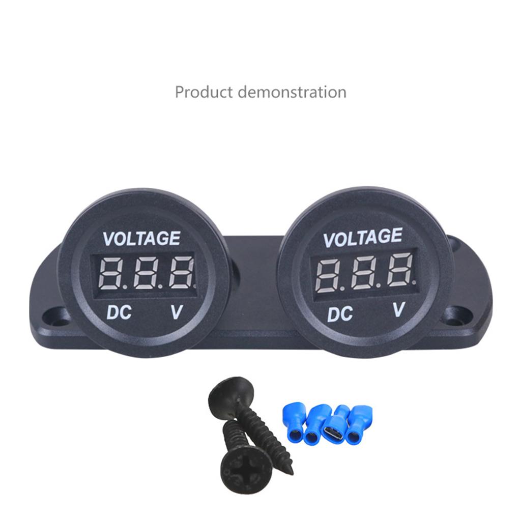 Car Truck Boat Voltage Meter DC 6-30V Digital Display Voltmeter Volt Gauge Measuring Device Tool Automotive Automobile