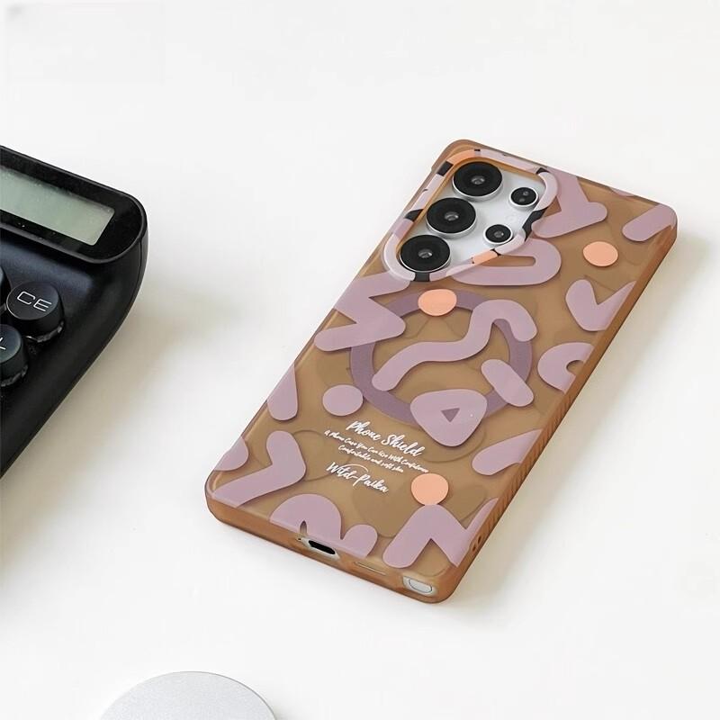 

Creative Graffiti Suitable for Samsung S25 Ultra Skin sensitive Magnetic Suction Mobile Phone Case Samsung S24 Ultra Matte Anti Fall Case Samsung S24