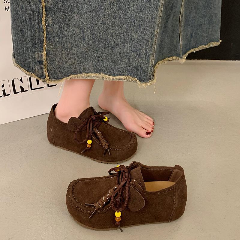 New Spring and Autumn Thick-soled Women's Versatile Casual Square Head Light Lazy Shoes