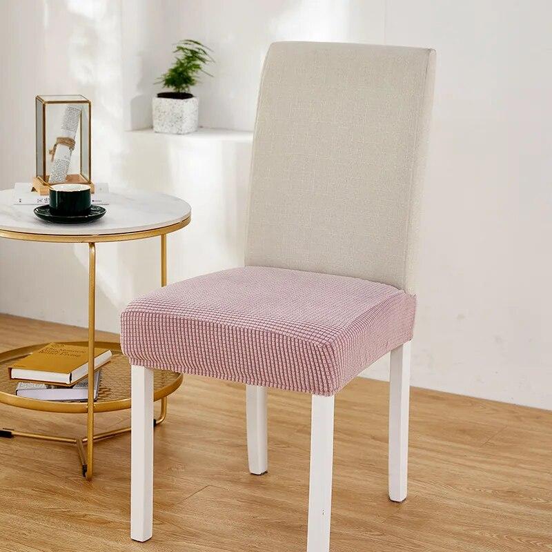 Housse de chaise en Jacquard sans dossier, housse de chaise pour salle à manger, maison, mariage, bureau, extensible, Anti-salissure, sans dossier, 1 pièce