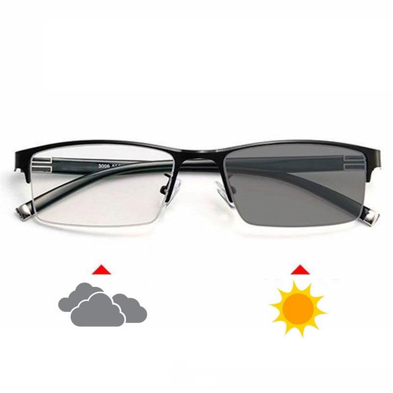 Herren Photochrome Myopie-Brille Business Damen Retro Klassische Brille Dioptrien 0 bis -6,0 Trend Mode Lesebrille