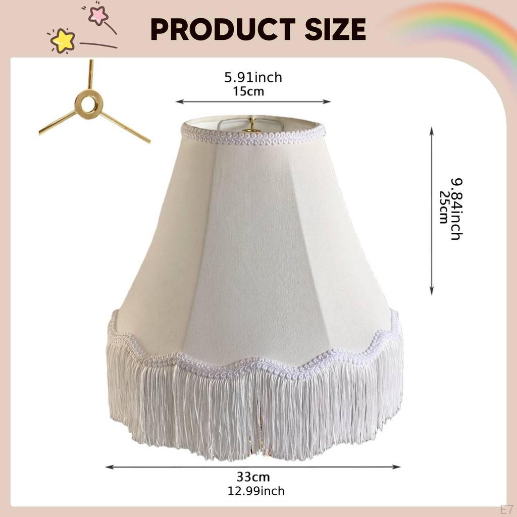 Lamp Shade Scallop Lampshade Cover Vintage for Bedroom Bedside Lamps