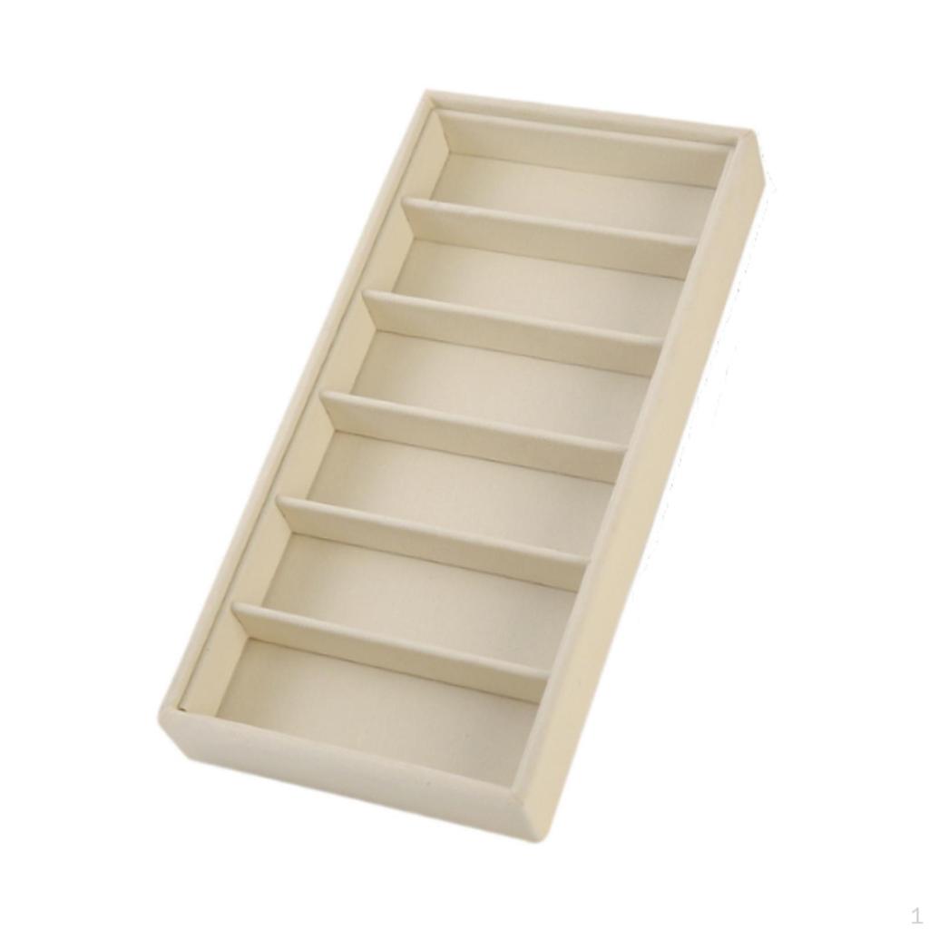 6-Compartment Eyeglass Display Tray, Portable Sunglasses Storage Box, Jewelry Box for