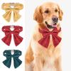 Dog Collar Can Be Engraved Solid Color Bow Adjustable Puppy Collar Pet