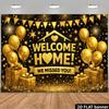 2D Glitter Gold Fireworks Welcome Home Photography Background