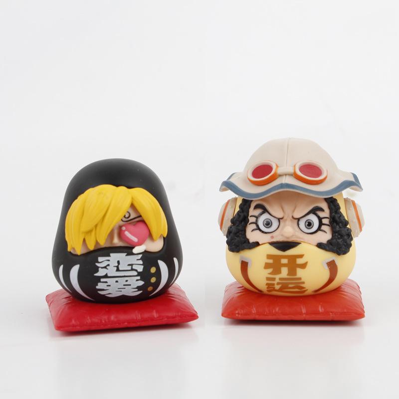 Q-Version One Piece Anime Figure Luffy Zoro Sanji Nami Cos Super Dharma Figurine Pvc Statue Model Toys Car Ornaments