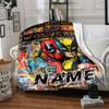 Custom Name Deadpool Wolverine blanket for Couch & Bed, Plush Cozy Fuzzy Blanket Super Soft & Warm Blankets for Fall and Winter. 090823
