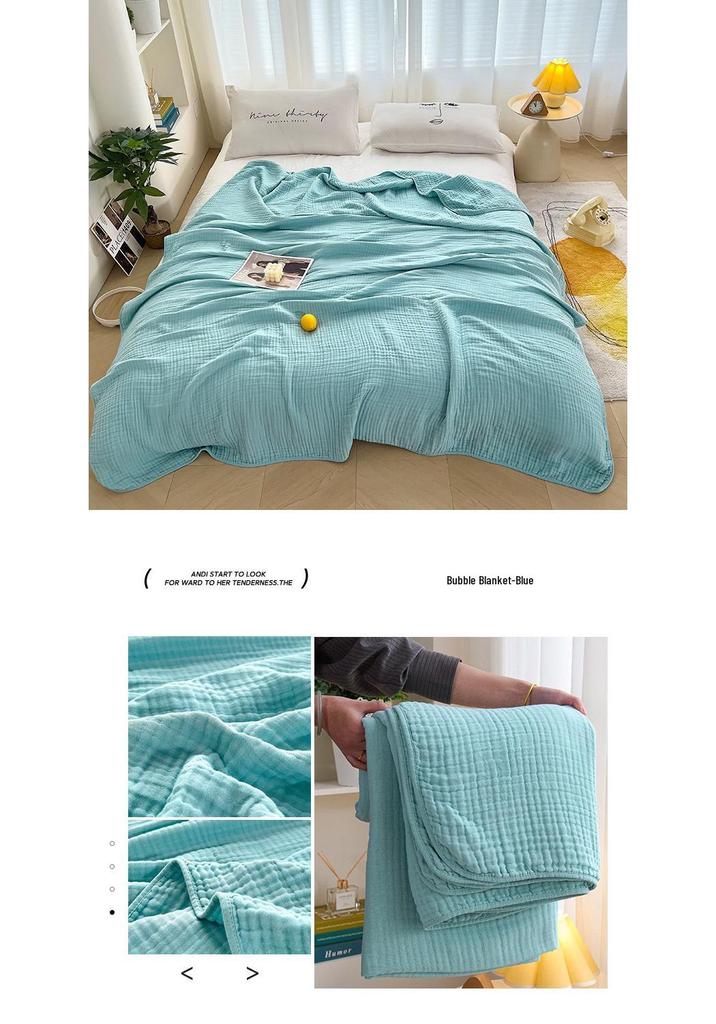 Kids & Adults 6-Layer Cotton Gauze Quilt Cover – Soft Summer Air Conditioning Blanket & Bed Sheet for Multi-purpose Use.