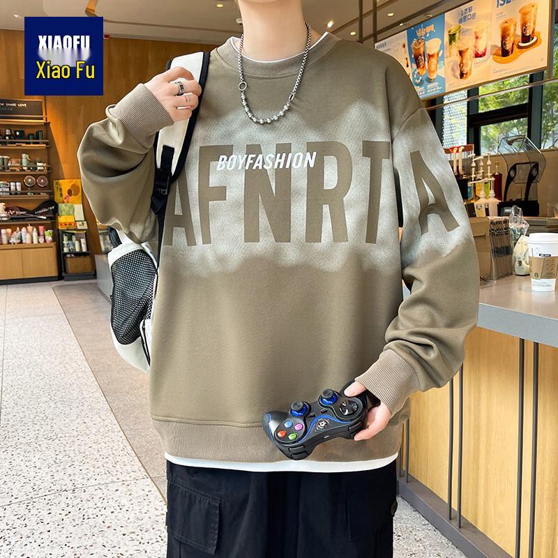 

Men s Heavyweight Round Neck Long Sleeve T-Shirt 3XL