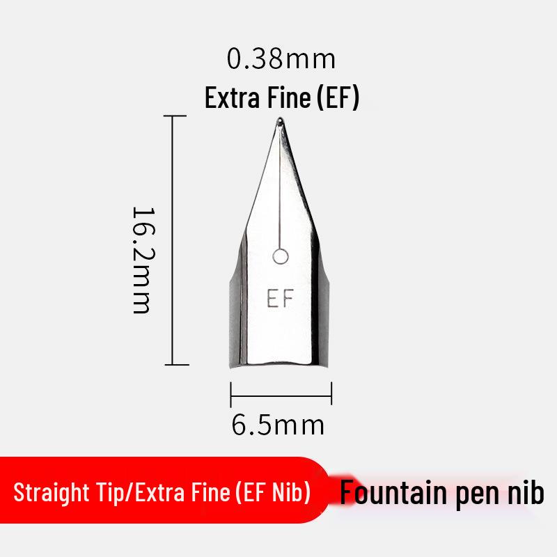 

0.38/0.5mm Fountain Pen Posture Correction Replacement Nib - EF, F, Large, Bright, Airplane Options Nib