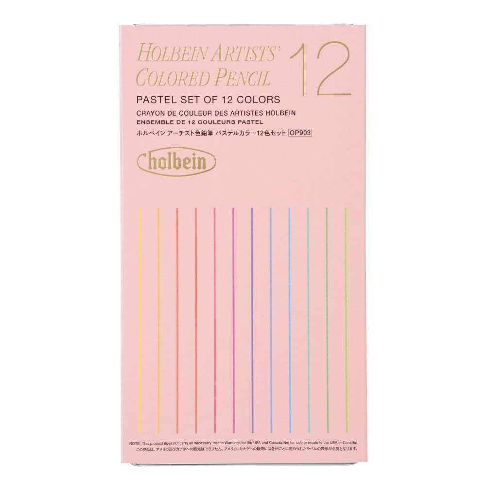 Holbein Artist Colored Pencils OP903 Pastel Tone 12-Color Set for Drawing 20903