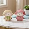 Cute Little Sheep Figurine Waterproof Durable Resin Ornament for Office Desk Car Dashboard Birthday Gift for Zodiac Sheep Lovers