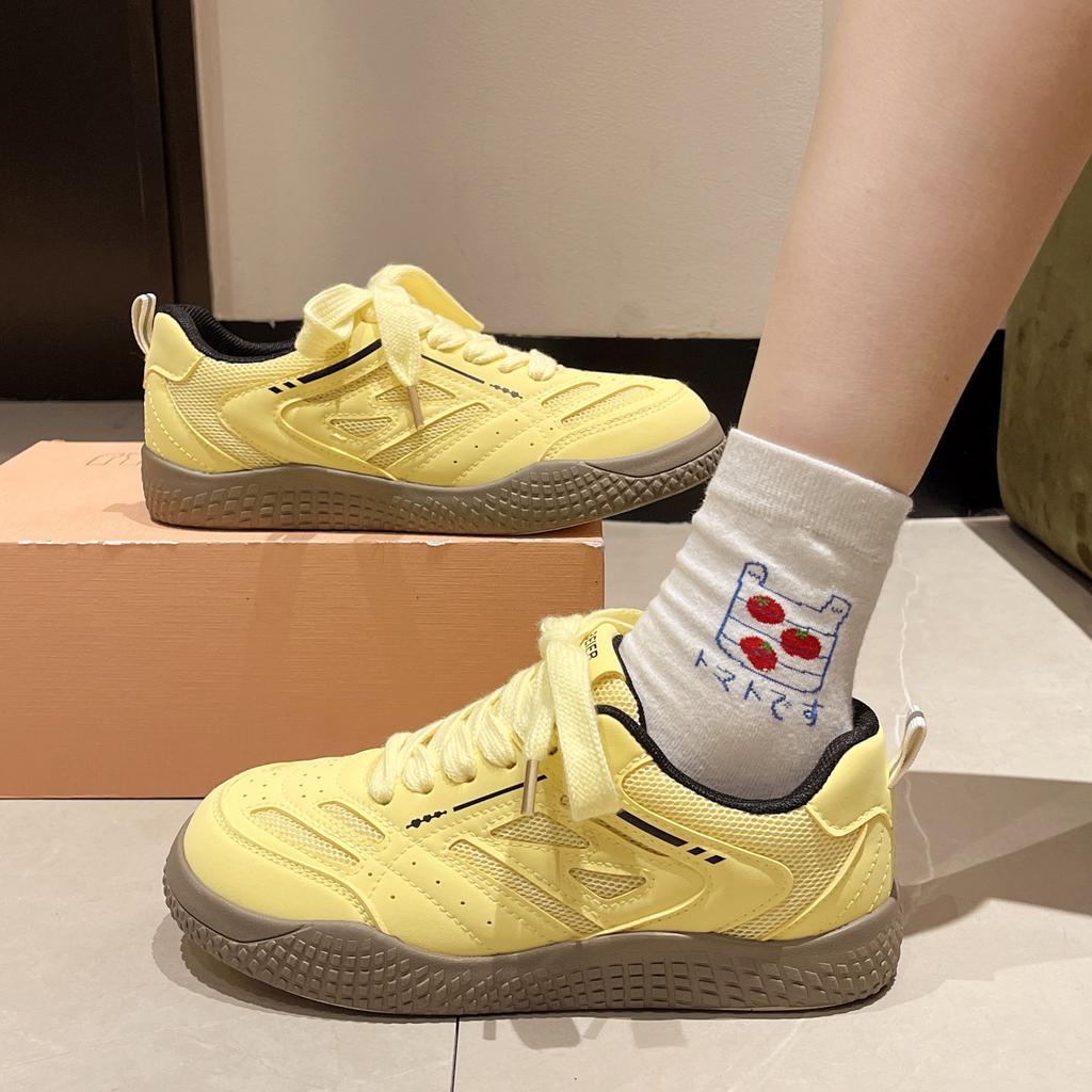 Simple and Fashionable Little White Shoes Summer New Breathable and Versatile Mesh Thick-soled Round Head Women's Shoes Casual Shoes