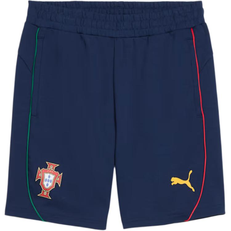 

Puma Logo Badge Elastic Waist Mid Rise Casual Shorts Men shorts Blue 779560-17 M