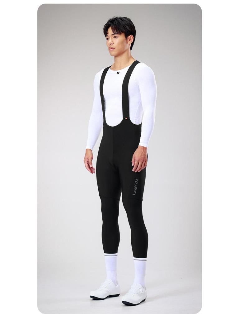 Pantaloni da Ciclismo Lampaida Arrow 20 Double Arrow Unisex con Bretelle, Tasche e Assorbimento degli Urti per Autunno/Inverno