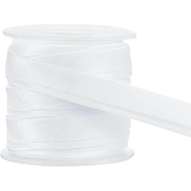 BENECREAT 13.5 Yard Satin Bias Tape, 5/8 inch Double Fold Satin Binding Bias Ribbon for Sewing, Decoration, Upholstery, Furniture, Piping and