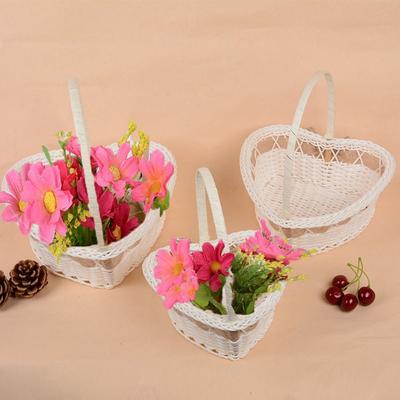 With Handle Flower Storage Basket Wicker Flower Basket For Plant Home Wedding