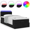 Vidaxl Struttura Letto Ottoman con Materasso, Nera, 80X200 Cm, Velluto