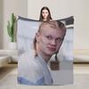 H-Haalands Blanket Multiple Sizes Soft Fuzzy Plush Football Throw Blankets for Couch Sofa and Bed