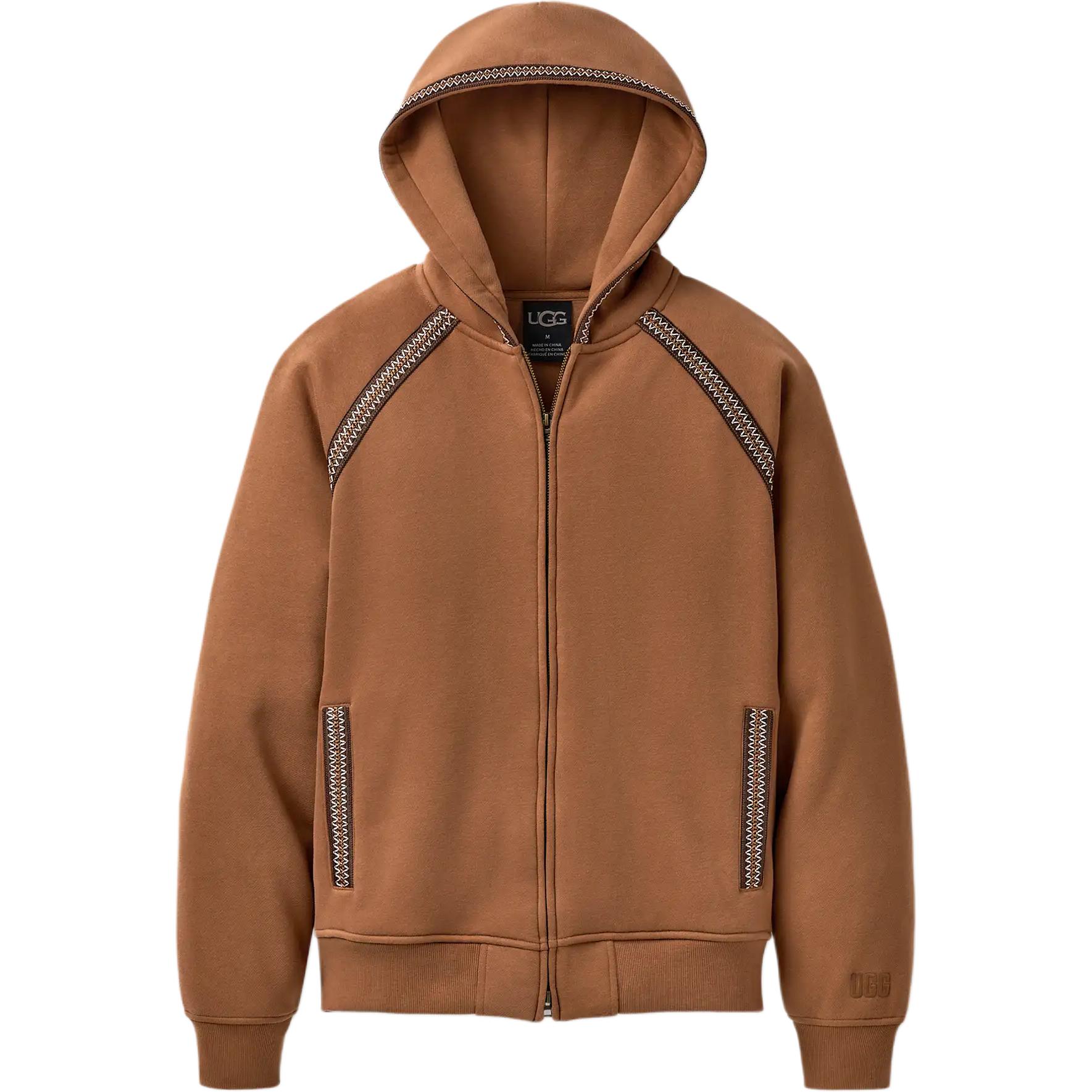 UGG Loose Fit Hooded Zip-Up Sweatshirt