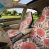 2pcs Elegant Vintage Floral Car Seat Covers - Soft & Comfortable Front Seat Covers With Red, Green, Brown, Orange, Pink, Yellow,