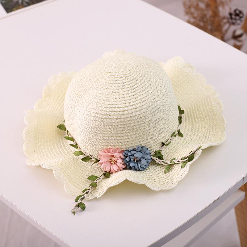 2020 Summer Parent-Child Bow Fisherman Hat with Wavy Edge and Cute Small Bag