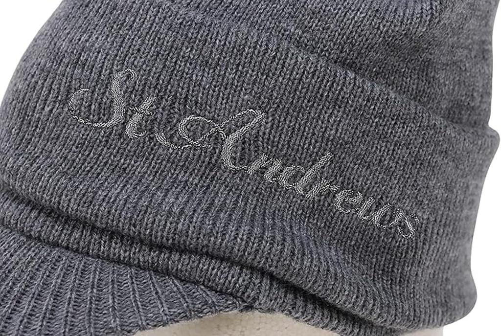 St. Andrews Unisex 2-Way Knit Cap (Detachable) / Golf Hat / 042-5287152 020_Gray FR