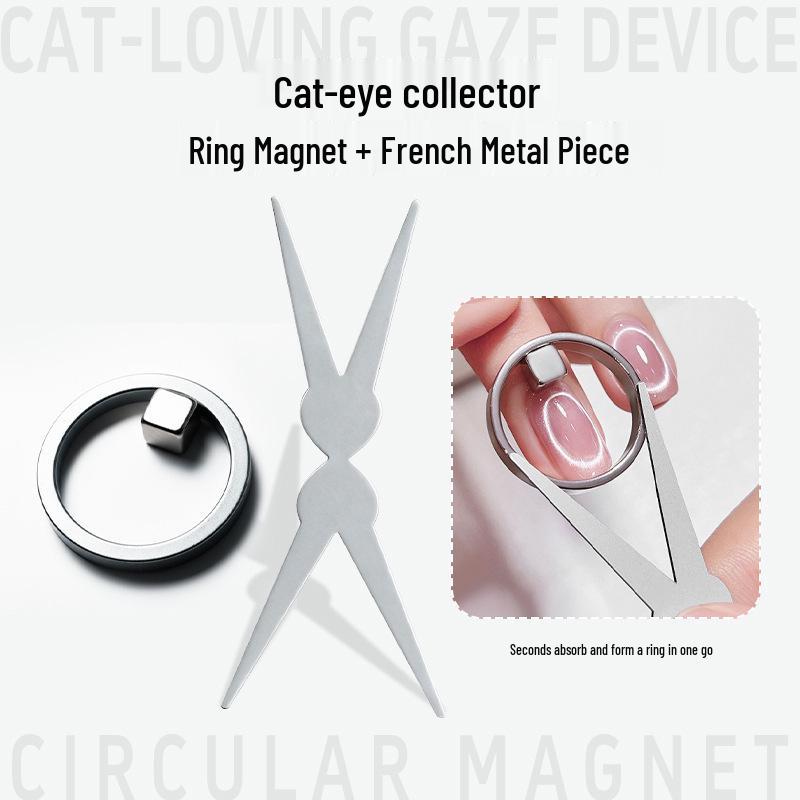 Magnete Triplo Occhio di Gatto: Strumento Magnetico per Unghie Cilindrico, Forte e Grande