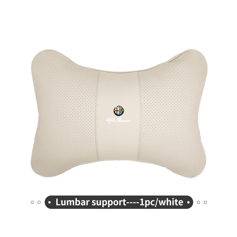 Car Headrest Neck Pillow Lumbar Support Cushion Interior Accessories For Alfa Romeo GT Stelvio F1 Brera Volante Tonale Gloria