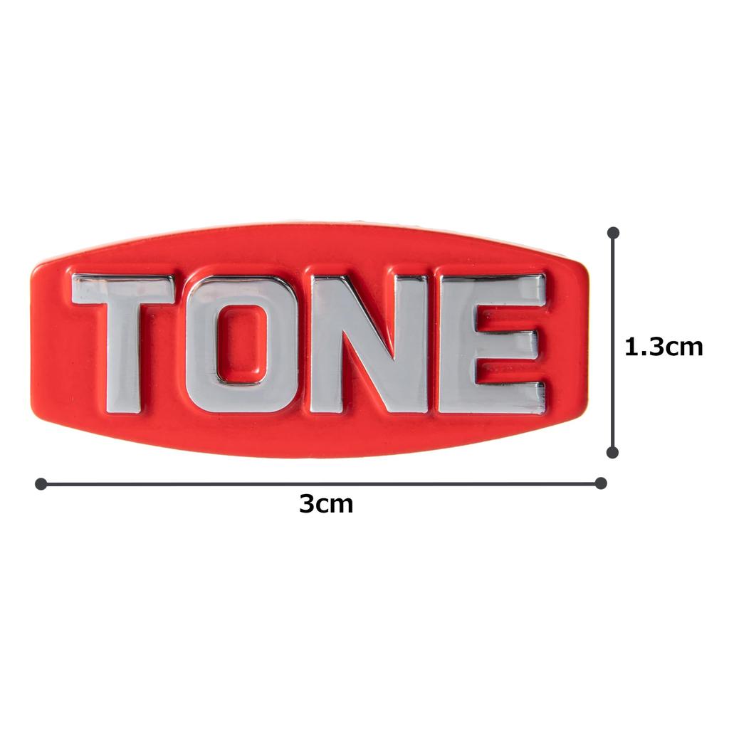 TONE G-048 Aluminum Emblem Red Small