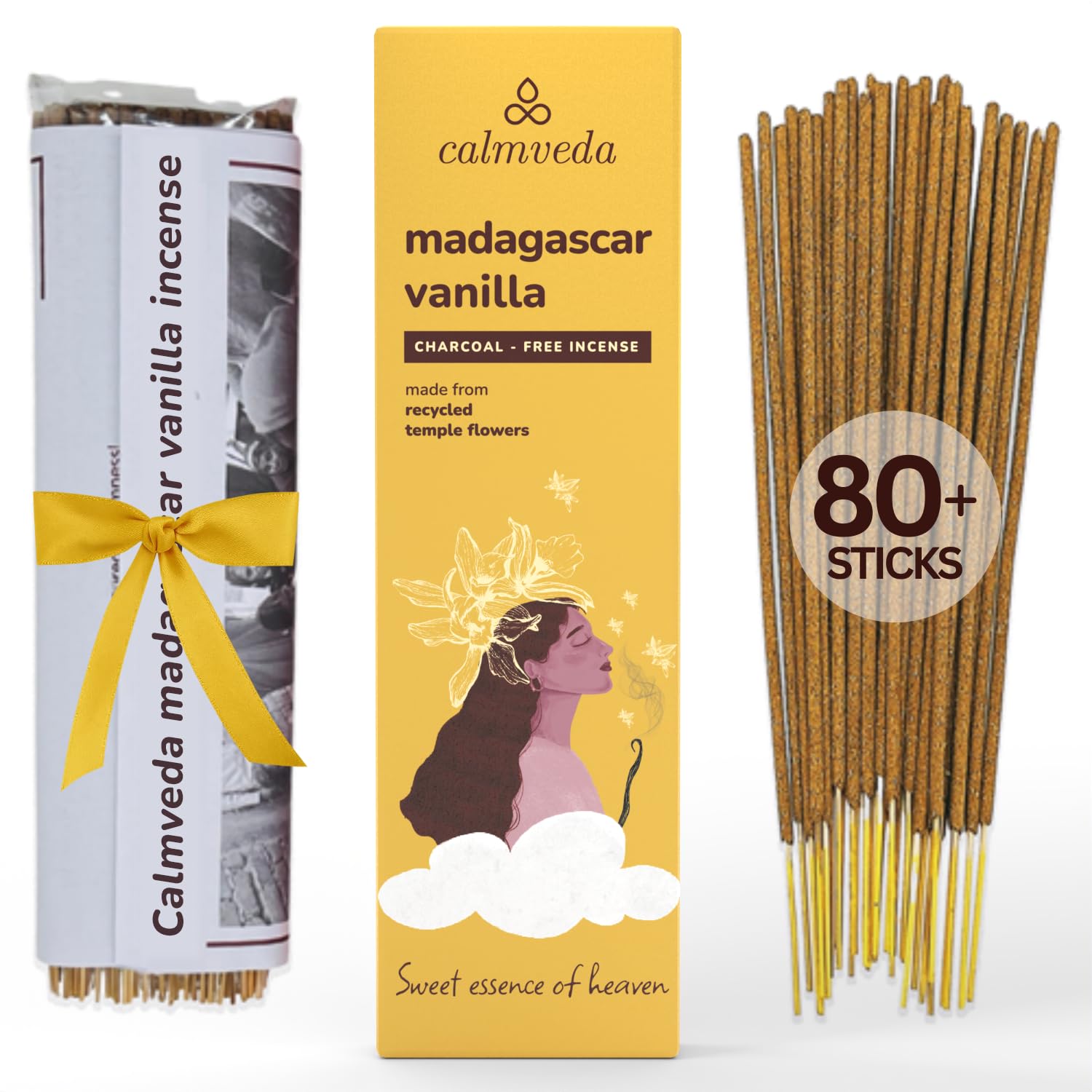 

Madagascar Vanilla Incense Sticks Warm - 80 Scent Sticks